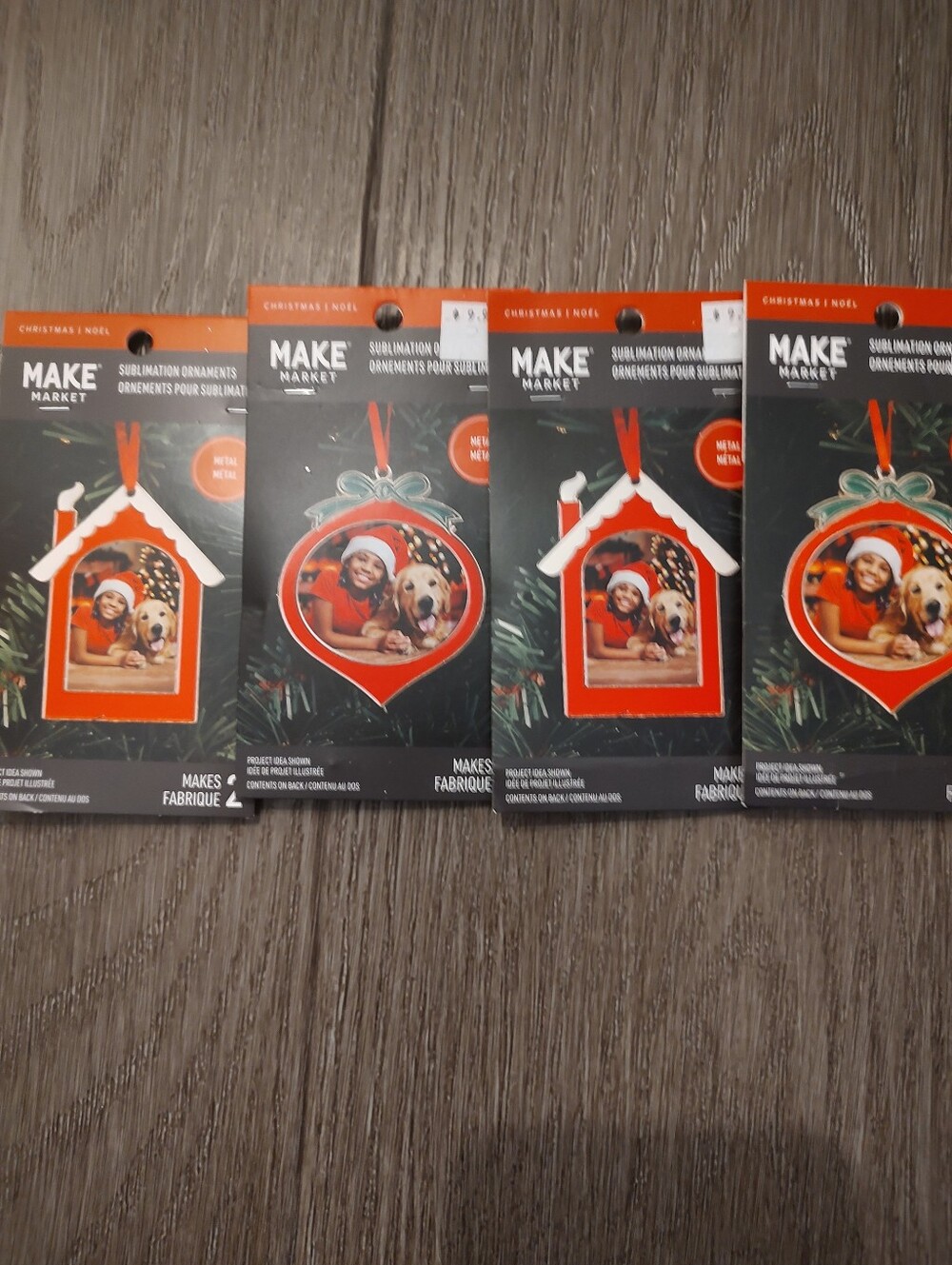 MAKE Market Christmas Sublimation Ornaments - Red